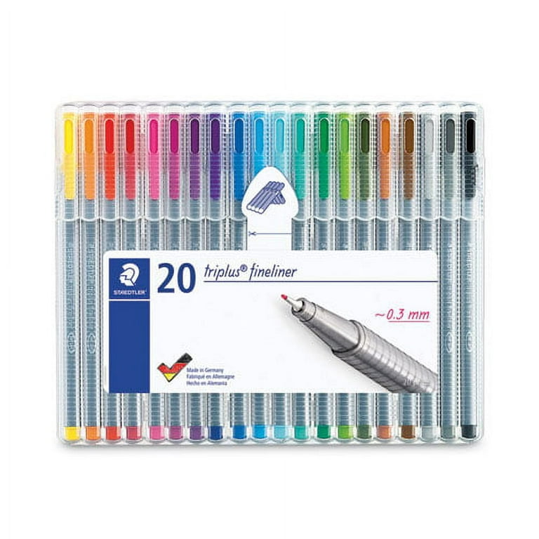 STAEDTLER Triplus Fineliner Porous Point Pen 0.3 mm Assorted Ink Color  20/Pack