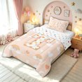thumbnail image 1 of meiyoeat Cute Love Heart Letter T Twin Comforter Sets for Girls, Cloud Moon Bedding Set for Bedroom, Peach, Polkadot Reversible, 2pcs, 1 Comforter and 1 Pillowcase, 1 of 5