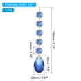 thumbnail image 2 of Uxcell Teardrop Crystal Chandelier Pendants Beads, 5 Pack 135mm Length 38mm Prisms Parts Blue, 2 of 6