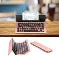 thumbnail image 2 of Slim Portable Wireless Keyboard Aluminum Alloy Foldable Design with Integrated Stand for Travel and Home, 2 of 8