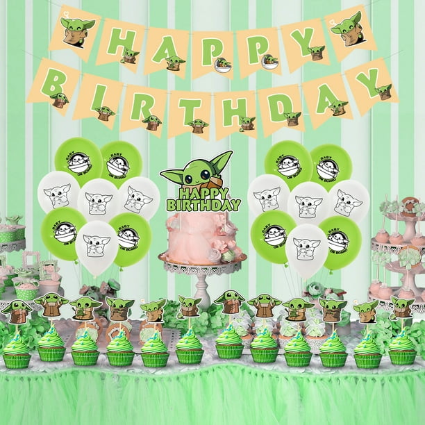 Baby Yoda Party Supply Baby Yoda Birthday Party Decorations Walmart Com Walmart Com