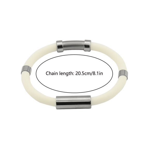 PEONAVET Vertigo Bracelet Anti-static Bracelet Negative Ion Silica Gel Metal Balance Energy Sports Bracelet Christmas Gifts