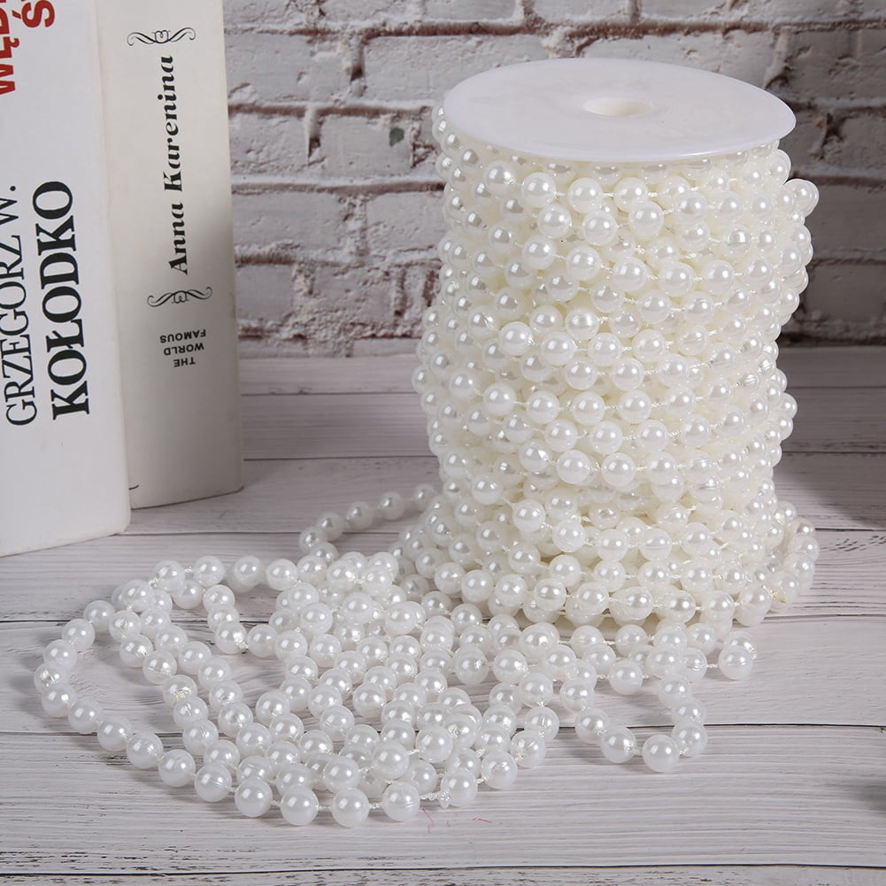 10mm  Decoration Hanging Beads, Pearl Bead String, Strong For Hair Stying Festivals Weddings Parties White