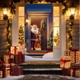 thumbnail image 6 of BAOPAI 70.86x35.43in Christmas Door Cover Decorations Santa Claus Front Door Cover Xmas Hanging Banners Background for Christmas Xmas Holiday Winter Home Indoor Outdoor Decorations(Red), 6 of 6