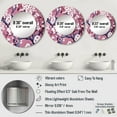thumbnail image 4 of Designart "Whispering Sakura Blossoms I" Floral White Large Round Mirror - Round Bedroom Mirror Wall Decor - Traditional Round Printed Mirror - 23" x 23", 4 of 6