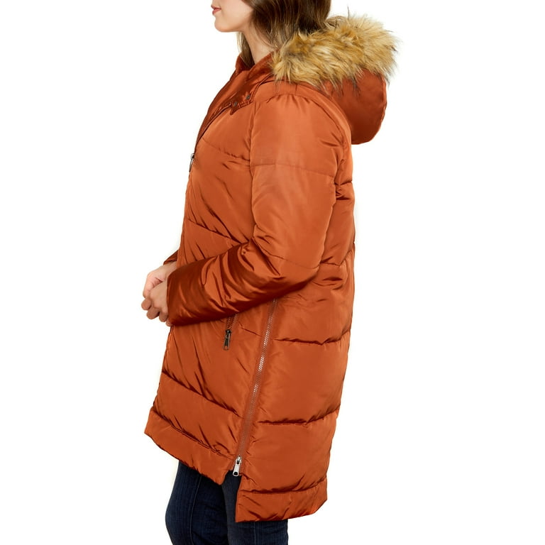 Be Boundless Women's Faux Fur Lined Hooded Parka Coat