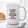 thumbnail image 6 of CafePress - Exhausted Mugs - 15 oz Ceramic Large White Novelty Mug, 6 of 6