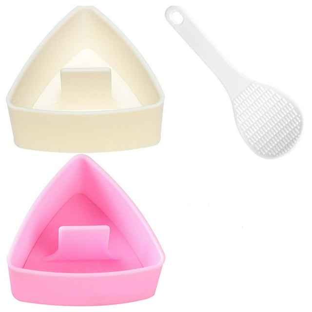 Onigiri Mold Triangle, 2 Pack Large Rice Ball Mold Sushi Makers, Japanese Rice Cooker Kit for Lunch Bento