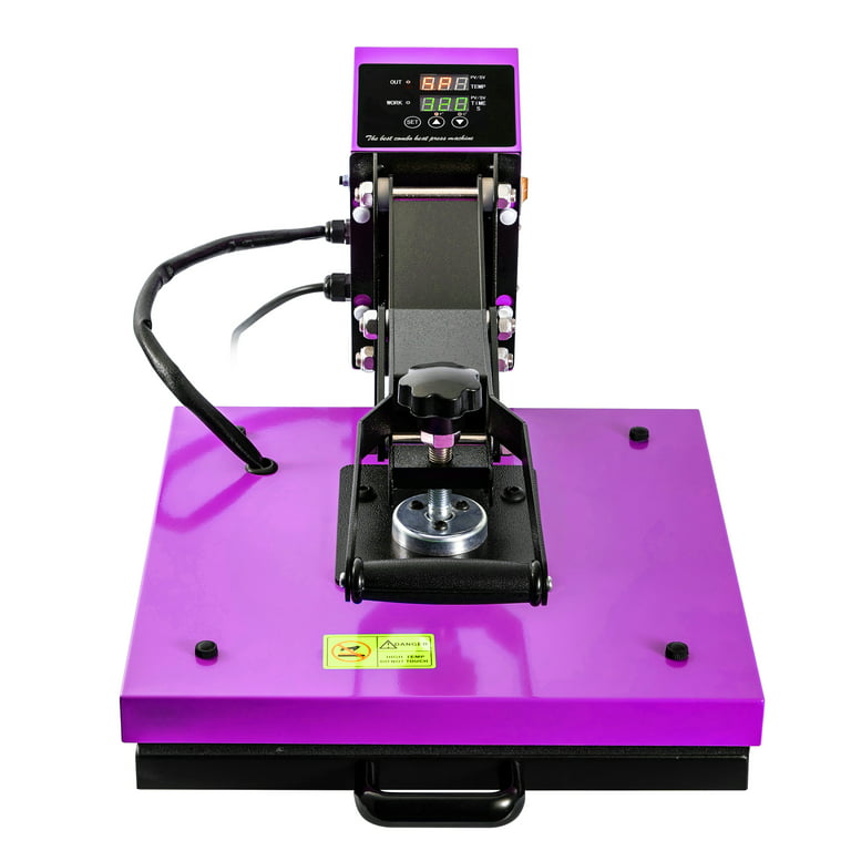 Artlia 15 x 15 inches Purple color Heat Press Machine，Digital control  system，High precision Machine Hot Press Machine For T Shirts Printing 