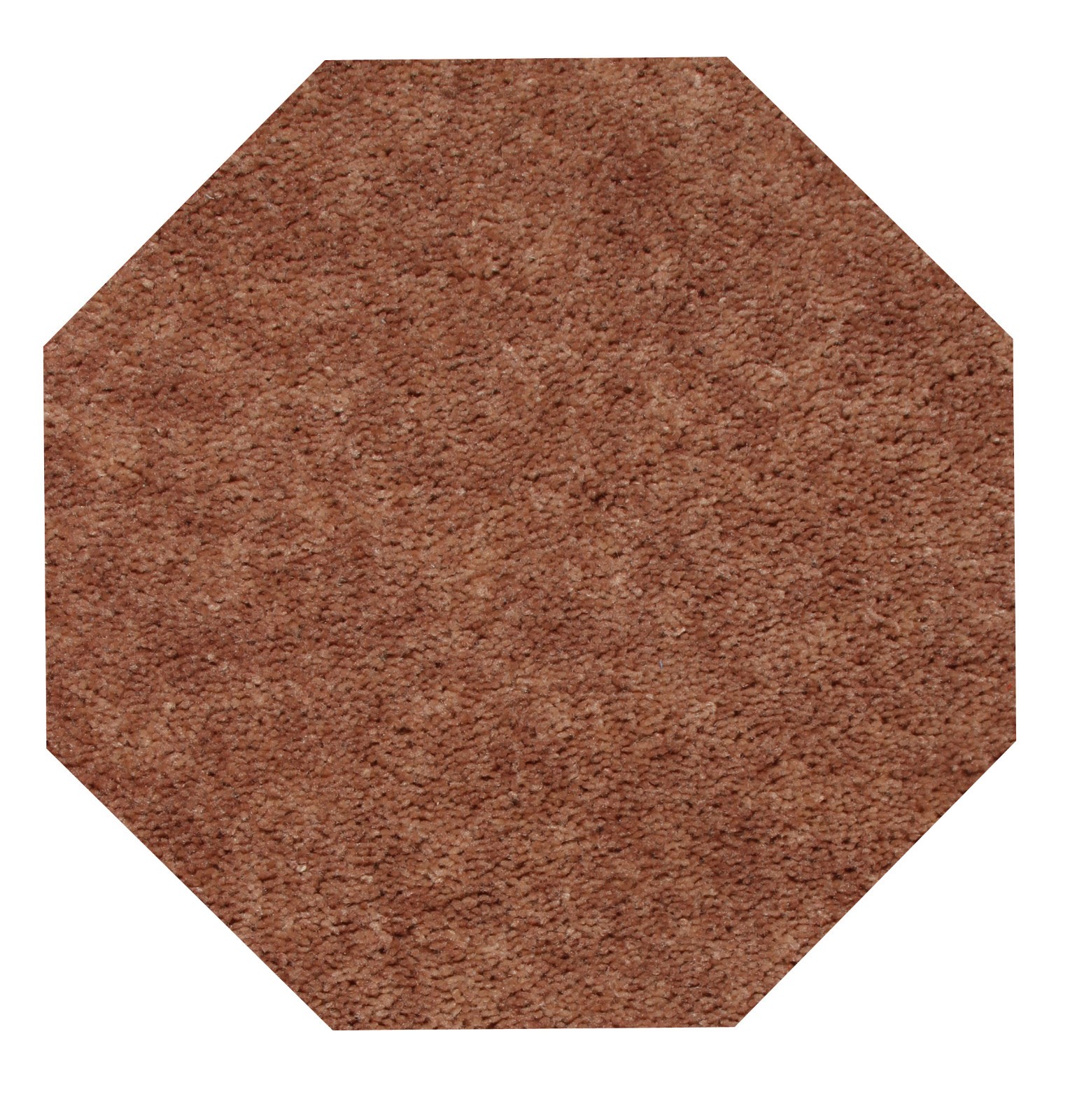 Home Queen Solid Color Brown 10' Octagon Area Rug