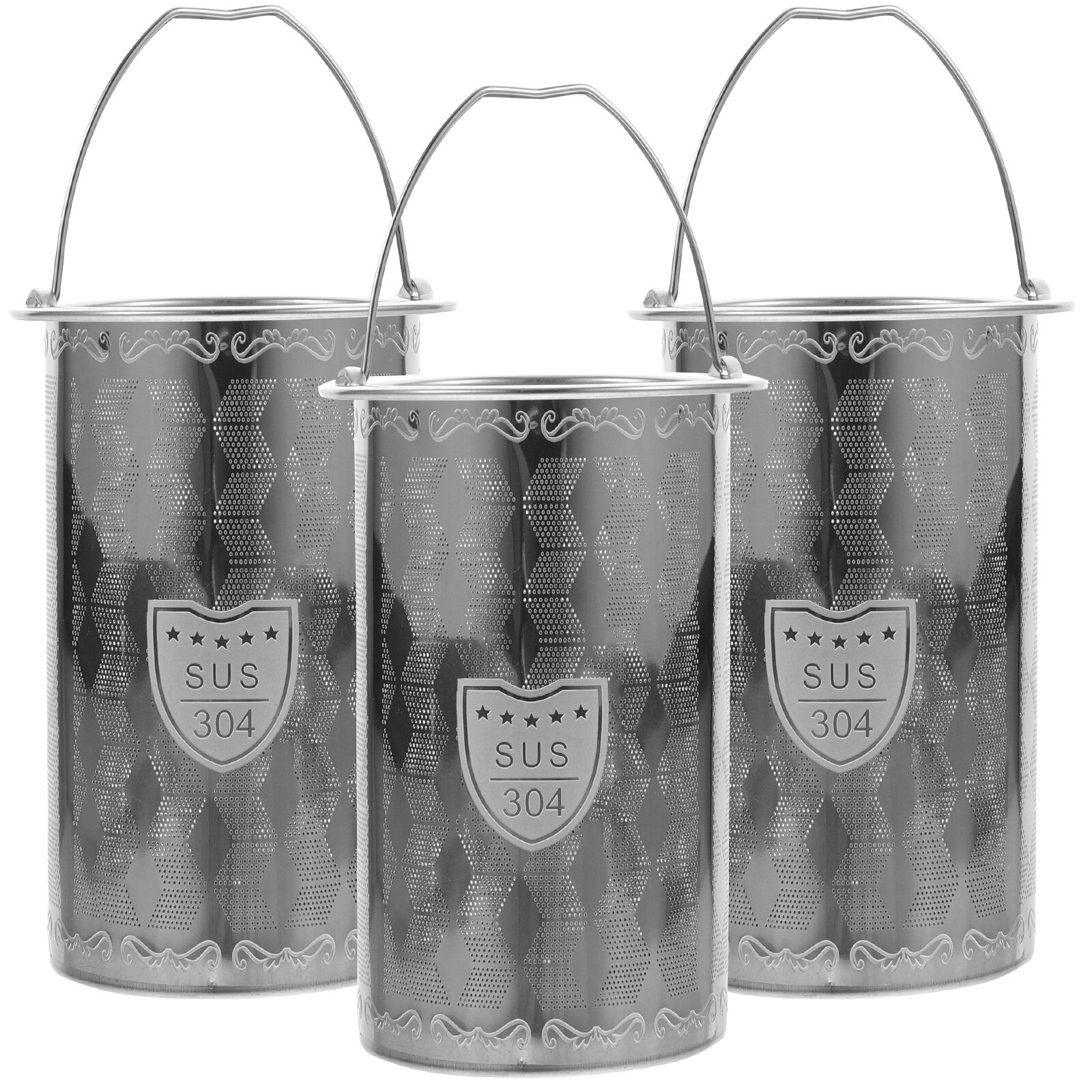 3Pcs Stainless Tea Strainer Insert Tea Infuser Tea Pot Accessories Tea