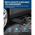 thumbnail image 3 of GARVEE 25 Gallon Low Profile Oil Drain Pan with Electric Pump,12V Oil Change Pan Metal with 8FT Hose & Folding Handle for Cars,SUVs,Trucks,Buses,RVs,Black, 3 of 7