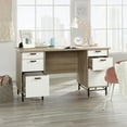 thumbnail image 4 of Sauder Anda Norr Engineered Wood Executive Desk in Sky Oak and White, 4 of 17