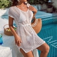 thumbnail image 5 of MSJUHEG Boho Shirt,Kimonos for Women,Bikini Cover Up,Swim Cover Up for Women,Beach Swimwear,Crochet Coverups for Women,Bathing Suit Cover Up for Women White XL, 5 of 6