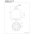 thumbnail image 2 of Kingston K238A1 Shower Scape 3-Inch Round Jet Spray Brass Shower Head in Polished Chrome, 2 of 4