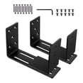 thumbnail image 1 of Soporte de barrera para puerta, soporte de barra de seguridad, soporte en U de Metal para puerta interior/exterior, puerta, 2x4 con tornillos, 2 uds. perfecl Soporte de barrera de puerta, 1 of 8