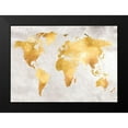 thumbnail image 2 of Design Fabrikken 18x14 Black Modern Framed Museum Art Print Titled - Gold World, 2 of 5