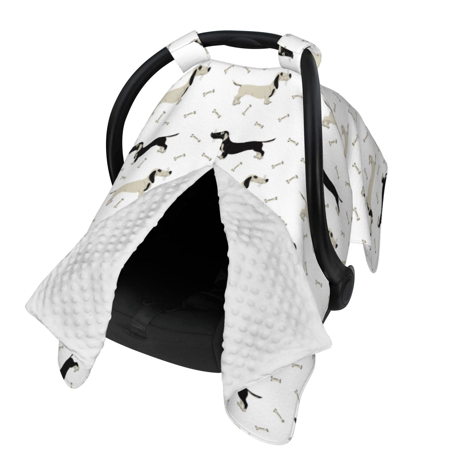 Naloa Dachshund Dog Baby Car Seat Cover, Breathable Baby Carrier Cover, Multiuse Baby Carrier Cover & Nursing Breastfeeding Cover