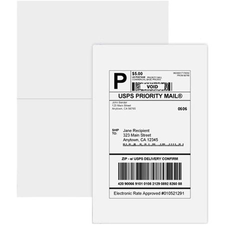 HTWW Half Sheet Shipping Labels with Self Adhesive, for Laser & Inkjet Printers, 8.5'' x 11'', 500 Sheets, 1000 Labels