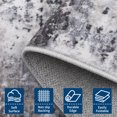 thumbnail image 4 of Garvee 2'x6' Modern Abstract Runner Rug with Non-Slip TPR Backing, Washable Rug Soft Thin Printed Indoor Carpet for Hallway Bedroom Kitchen, Light Gray, 4 of 6