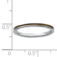 thumbnail image 2 of Sterling Silver Brown Enameled 1.5mm Ring, 2 of 5