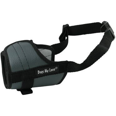 Adjustable Dog Muzzle 6 Sizes Gray (S: 6.5"-9" Snout Circumf.)