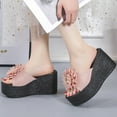 thumbnail image 7 of OAVQHLG3B Dress Sandals for Women Sandals Women Casual Peep Toe High Chunky Wedge Heels Shoes Exquisite Flowers Slippers, 7 of 7