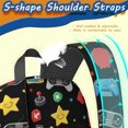 thumbnail image 5 of Game Controller Black Pattern 17" School Backpacks for Teens,Waterproof Oxford Fabric,S-Shape Padded Straps for School,Travel,Hiking,Camping, 5 of 6