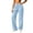 Light Blue, variant on Inleife Women's Retro Sporty Sweatpants with Side Stripes Drawstring High Waist Wide Leg Trousers, Casual Track Pants with Pockets