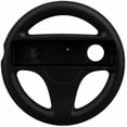 thumbnail image 4 of RetroFam 5-in-1 Racing Bundle for Wii & Wii U: 2 Racing Wheels, 2 Remote Controllers for Wii/Wii U & Mario Kart Wii Game (Used) - Complete 2-Player Multiplayer Set - Black, 4 of 6