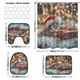 thumbnail image 4 of 4-Piece Bathroom Set with Waterproof Shower Curtain with Non-Slip Bath Mat, U-Shaped Mat & Toilet Lid Cover Cat in A Christmas Hat, 4 of 8