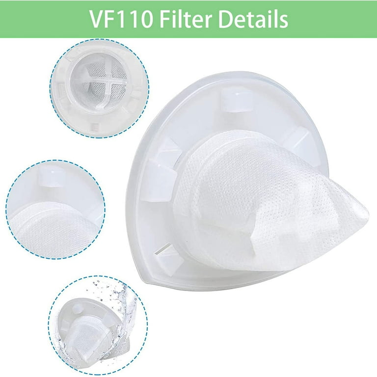 4 Pack Replacement Filter for Black & Decker Power Tools VF110 Dustbuster  Cordless Vacuum Compatible CHV1410L,CHV9610, CHV1210, CHV1410, CHV1410B