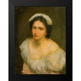 thumbnail image 2 of Weir, J Alden 19x24 Black Modern Framed Museum Art Print Titled - An Alsatian Girl, 2 of 5