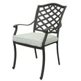 thumbnail image 6 of iPatio Stylish Outdoor Aluminum 5-Piece Round Dining Set: Weather-Resistant, Durable, Lightweight, Modern Design Patio Furniture Set with 4 Armchairs and Round Table (Chocolate silk, Gray), 6 of 6