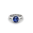 thumbnail image 3 of Natural Certified Blue Sapphire/ Neelam Gemstone Astrological Purpose Ring In 925 Sterling Silver For Unisex, 3 of 3