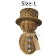 thumbnail image 3 of Transemion Wicker Snowman Decoration Handmade Christmas Rattan Snowmen Sturdy Structure Gift - Perfect Farmhouse, Kitchen, Garden L, 3 of 6