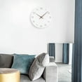 thumbnail image 3 of Wooden Wall Clock Silent Non-Ticking Clock Wall Mount Clock Used for Home Office, 3 of 9