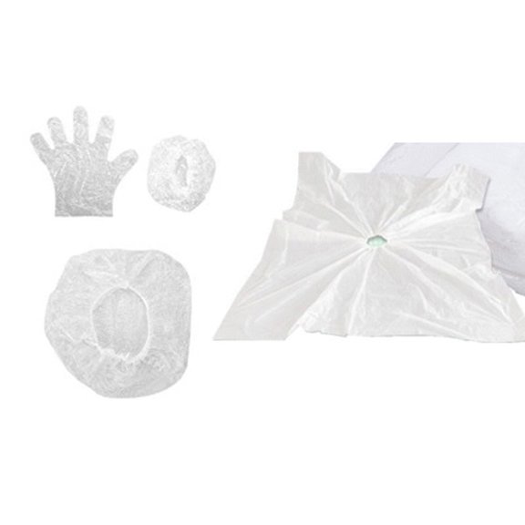 Disposable Waterproof Salon Cape Set, PE Material, Lightweight, Multipurpose, for Hair Cutting, Dyeing, Home & Salon Use