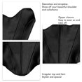 thumbnail image 4 of Mujer Irregular Sin tirantes Top Sin mangas Cremallera Cierre Verano Blusa para Ropa Diaria Negro L, 4 of 5