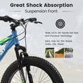 thumbnail image 5 of CIYOYO 24 inch Fat Tire Mountain Bike, Shimano 7 Speeds Bike for Adult, Dual Disc Brake,Green, 5 of 9
