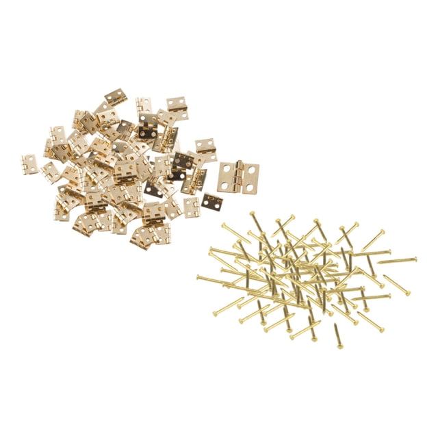 Mini bisagras para muebles perfecl 50 Piezas Dorado