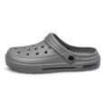 thumbnail image 5 of BNRSHOE Mens Clogs Slip-on Garden Shoes Comfortable Sandals Lightweight Slippers Beach Shoes Dark Gray, 5 of 7