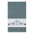 thumbnail image 3 of Authentic Hotel and Spa  Turkish Cotton Shells Embroidered Teal Blue 3-piece Towel Set, 3 of 5