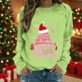 thumbnail image 2 of Christmas Sweatshirts for Women Casual Holiday Long Sleeve Shirts Fashion Xmas Letter Printed Blouses Womens Comfortable Crewneck Sweaters Pullover Tops, 2 of 4