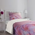 thumbnail image 5 of Ambesonne Nature Quilted Bedspread Set 2 Pcs, Summer Dahlia Flowers, Twin Size, Pale Pink Lavender, 5 of 6