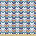thumbnail image 1 of Arrow Fabric by the Yard, Colorful Chevron Inspired Pattern Horizontal Stripes Ideal for Home Ornaments, Decorative Upholstery Fabric for Sofas and Home Accents, 1 Yard, Multicolor by Ambesonne, 1 of 4