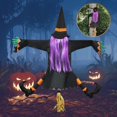thumbnail image 1 of Bruja Estrellada En El Árbol, Accesorios De Decoración De Halloween, Colgante Reutilizable, Bruja Estrellada Cateissary HA036720-00, 1 of 6