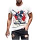 thumbnail image 2 of Tops para hombre, blusas y camisas de manga corta con cuello redondo para hombre, jersey informal con cuello redondo estampado para hombre, pantalones cortos deportivos para fitness, blusa de poliéste, 2 of 5