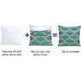 thumbnail image 3 of Home Soft Things Jacquard Throw Pillow Cover and Valance Set - Safi - Deep Teal - 56" x 19" / 20" x 20", 3 of 3