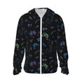 thumbnail image 2 of Uemuo Gamepads Pattern Women's Full Zip UPF 50+ Sun Protection Hoodie Jacket Long Sleeve Sun Shirt Hiking Outdoor Performance with Pockets-XX-Large, 2 of 9